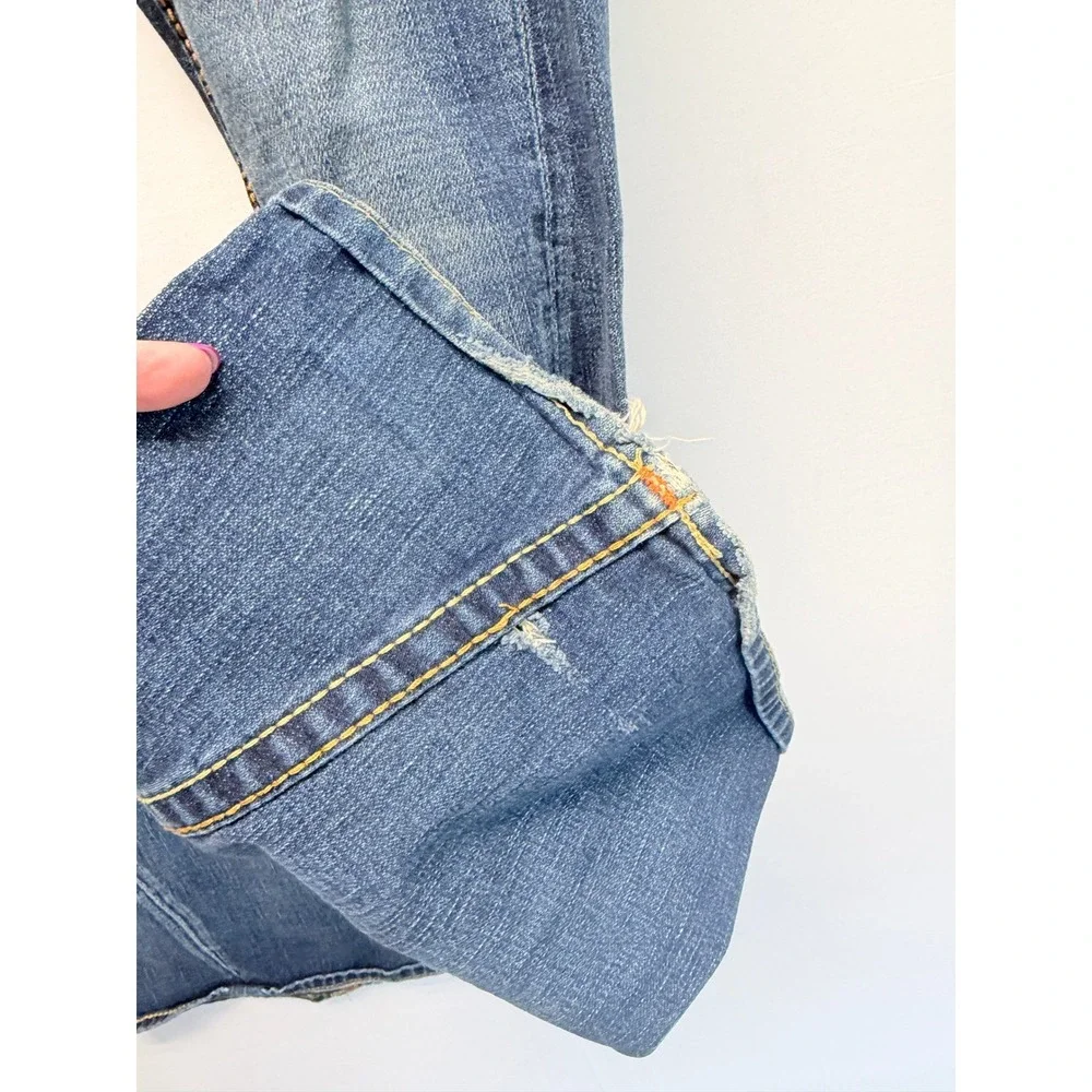 Rare VTG USA Y2K True Religion Joey Big T Super T 34 Flap Flare Jeans READ